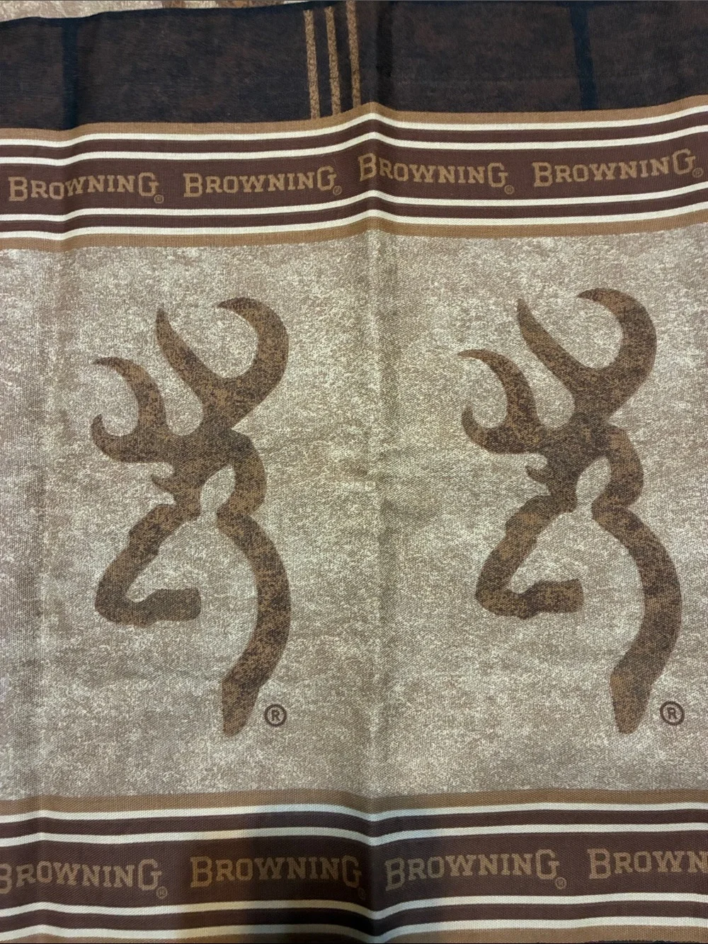 Browning Brown and Tan Deer Logo Decorative Pillow Covers Set of 2